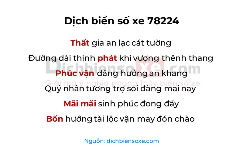 Dịch thơ biển số 78224