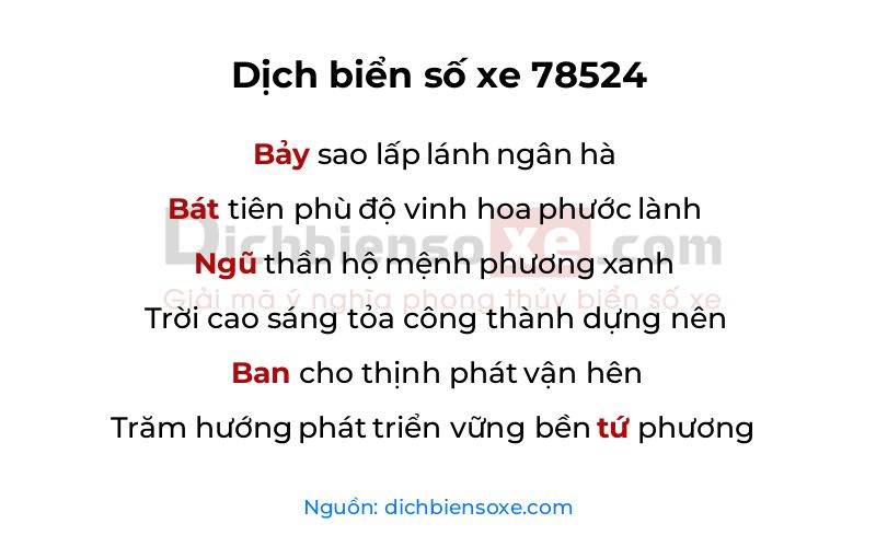 Dịch thơ biển số 78524