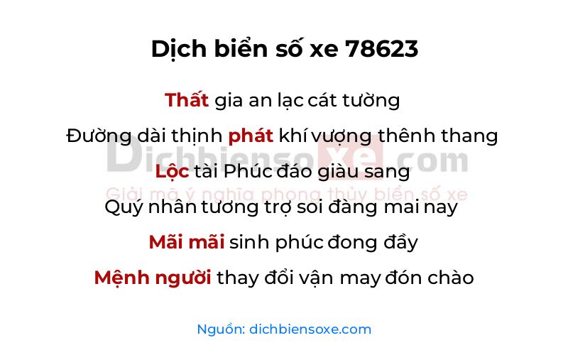 Dịch thơ biển số 78623