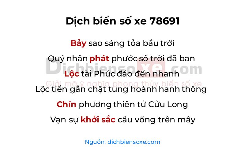 Dịch thơ biển số 78691