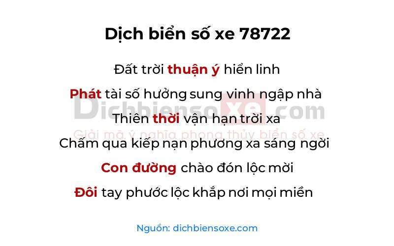Dịch thơ biển số 78722