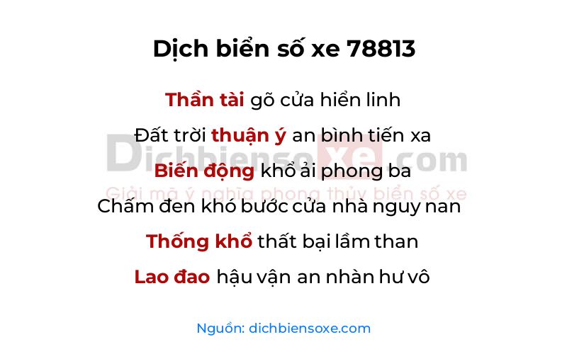 Dịch thơ biển số 78813
