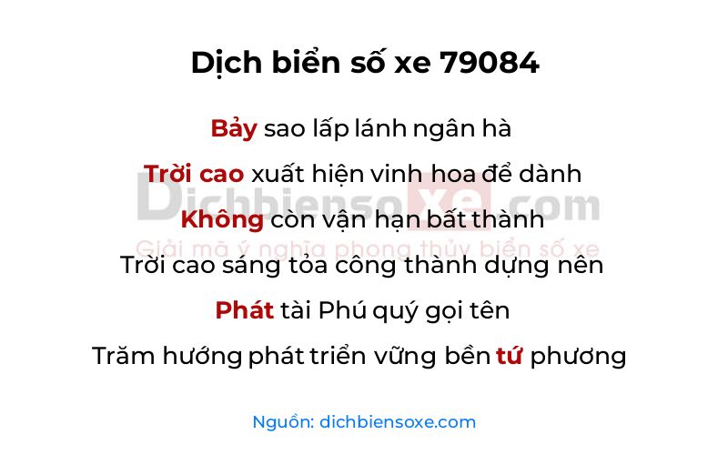 Dịch thơ biển số 79084