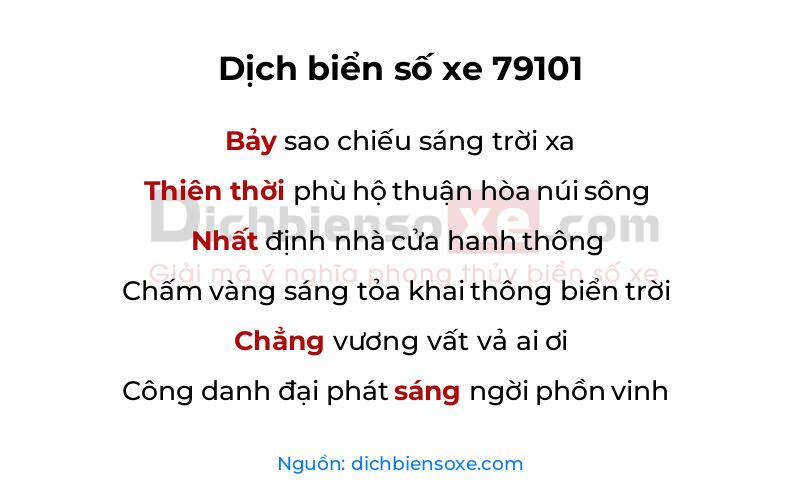 Dịch thơ biển số 79101