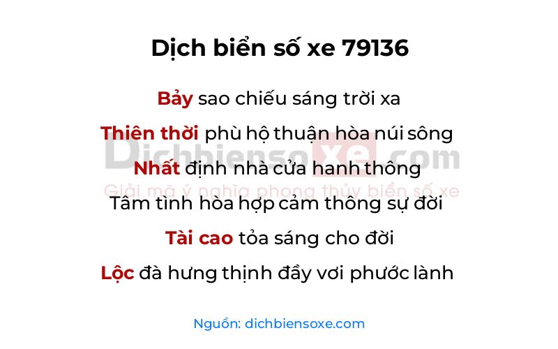 Dịch thơ biển số 79136