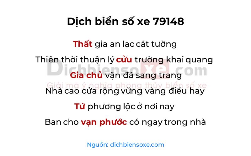 Dịch thơ biển số 79148