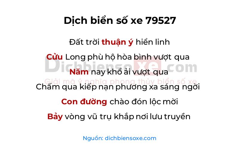 Dịch thơ biển số 79527