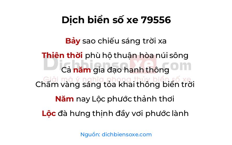 Dịch thơ biển số 79556