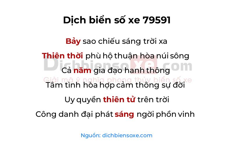 Dịch thơ biển số 79591