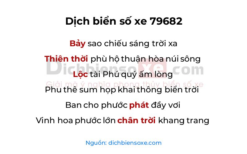 Dịch thơ biển số 79682