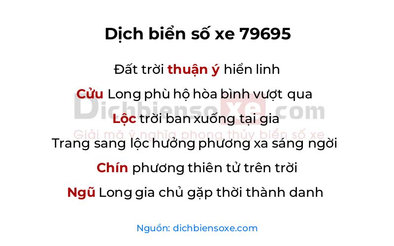 Dịch thơ biển số 79695