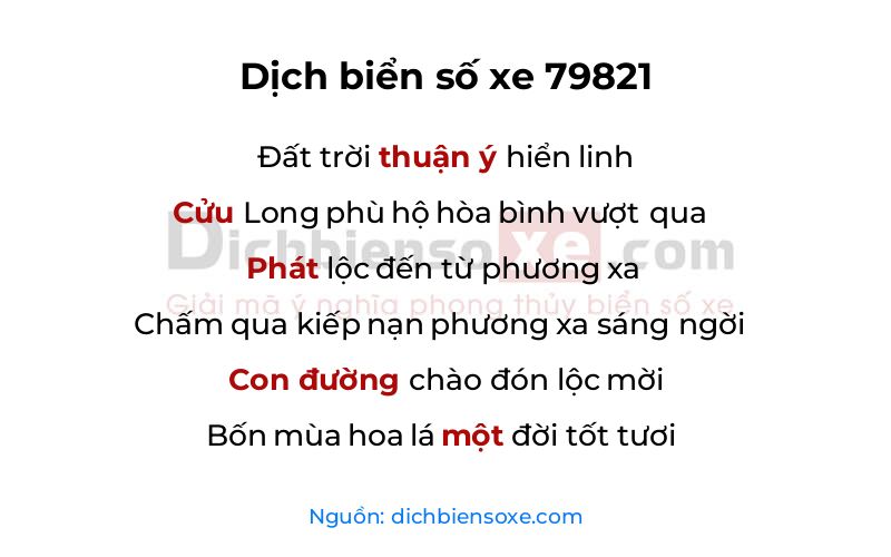 Dịch thơ biển số 79821