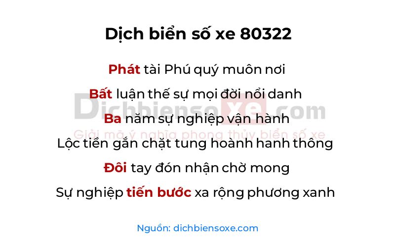 Dịch thơ biển số 80322