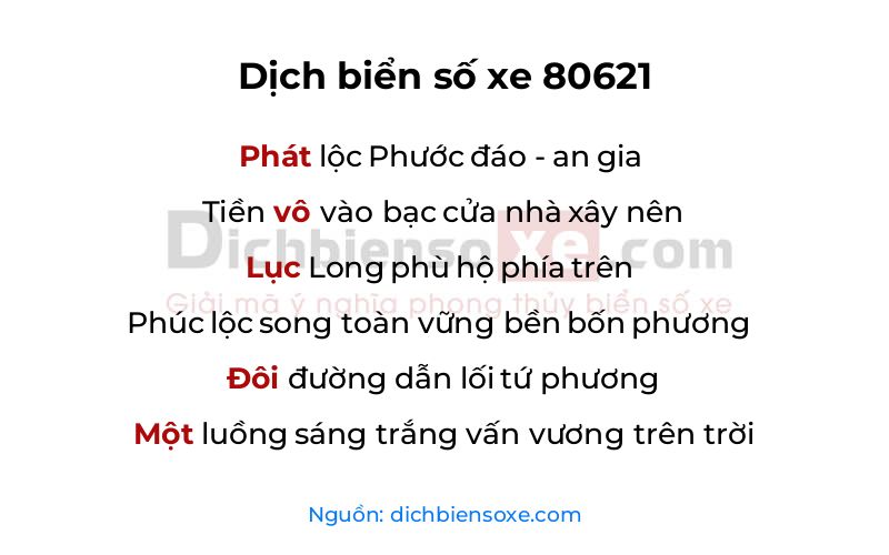 Dịch thơ biển số 80621
