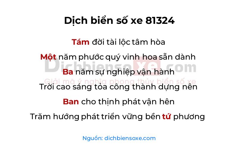 Dịch thơ biển số 81324