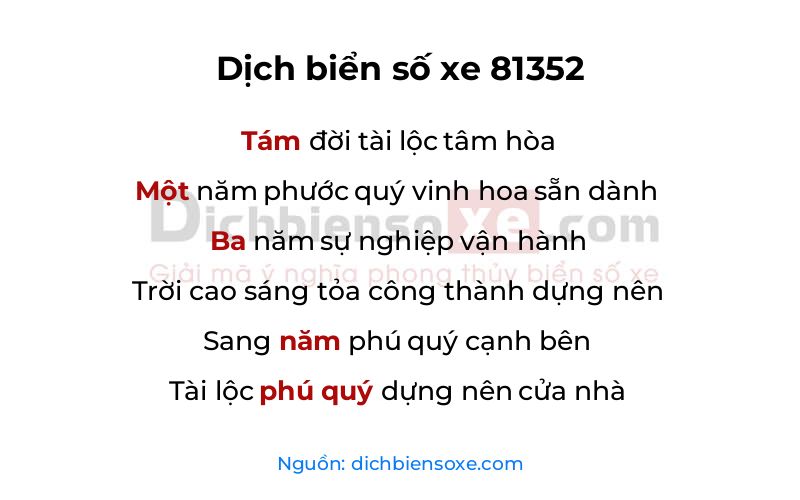 Dịch thơ biển số 81352
