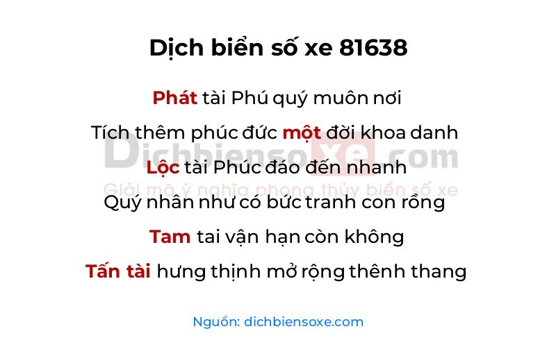 Dịch thơ biển số 81638