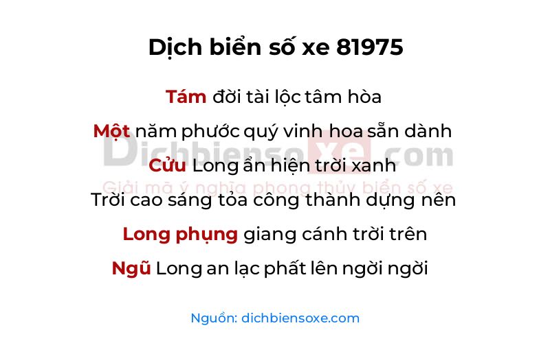 Dịch thơ biển số 81975