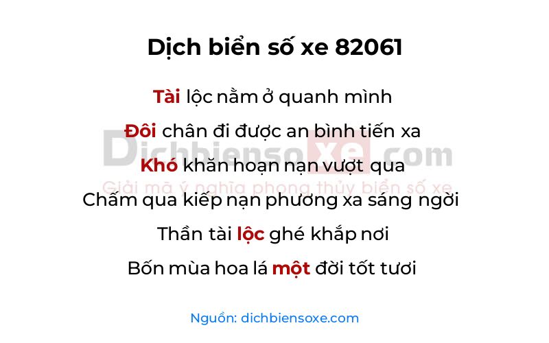Dịch thơ biển số 82061