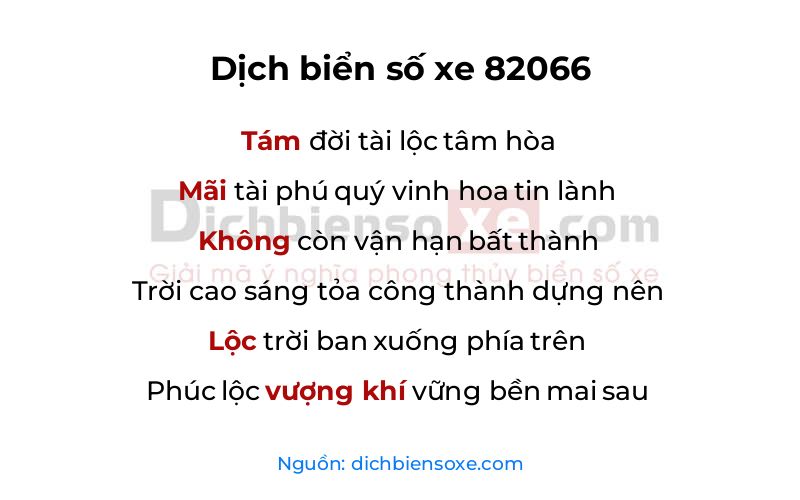 Dịch thơ biển số 82066