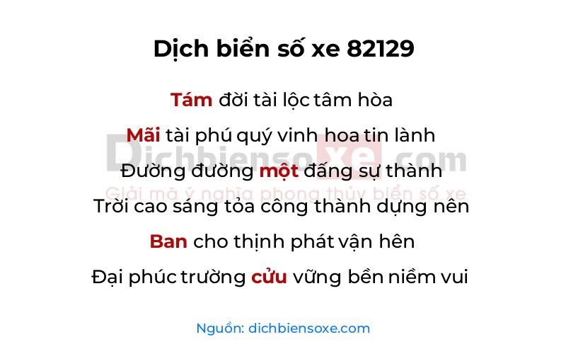 Dịch thơ biển số 82129