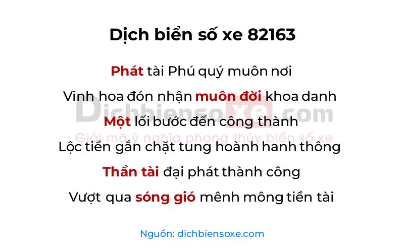 Dịch thơ biển số 82163