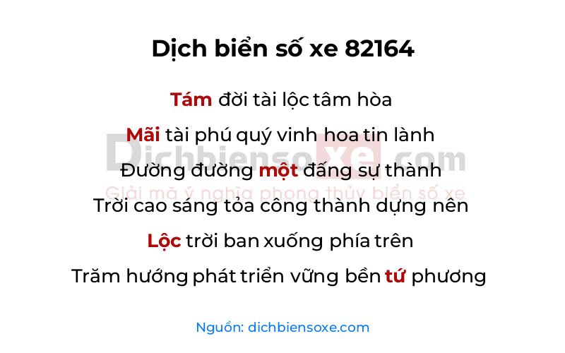 Dịch thơ biển số 82164
