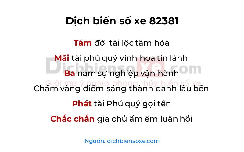 Dịch thơ biển số 82381