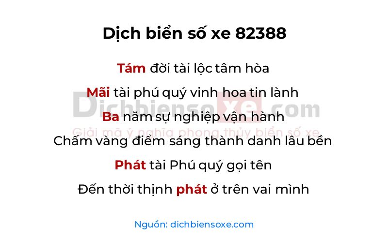 Dịch thơ biển số 82388
