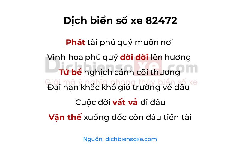 Dịch thơ biển số 82472