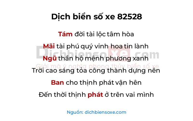 Dịch thơ biển số 82528