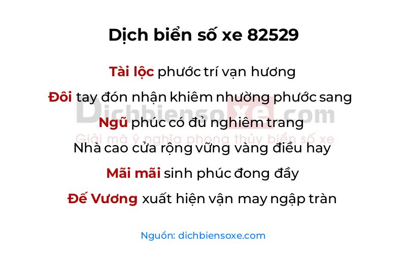 Dịch thơ biển số 82529