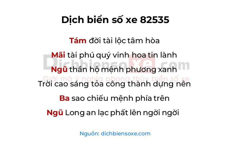 Dịch thơ biển số 82535