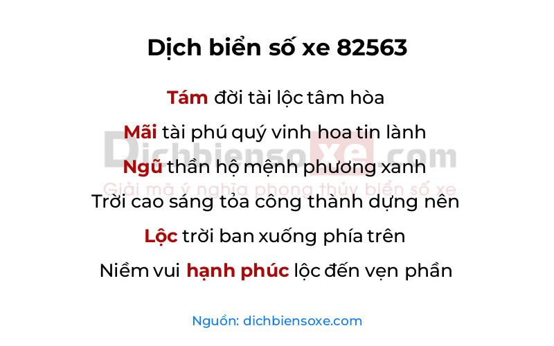 Dịch thơ biển số 82563