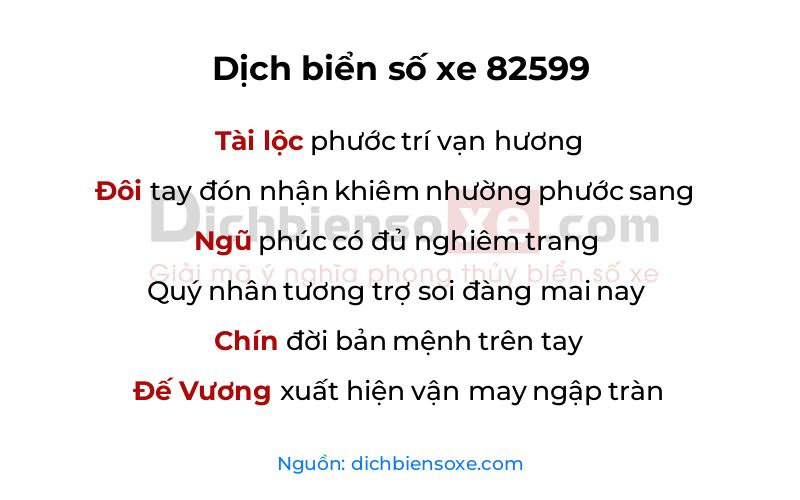 Dịch thơ biển số 82599