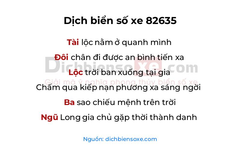 Dịch thơ biển số 82635
