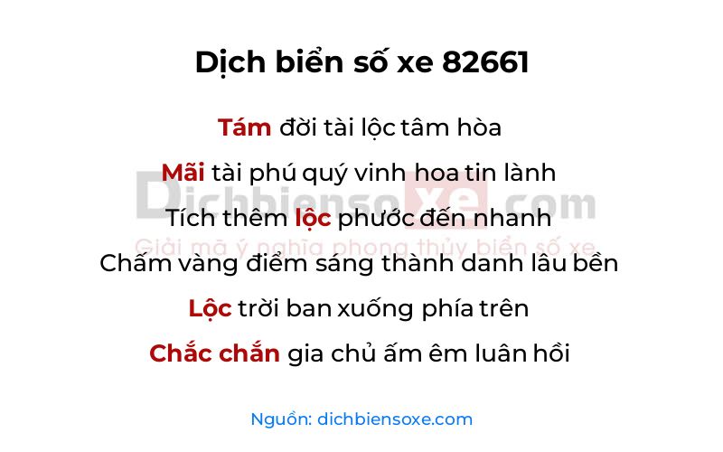 Dịch thơ biển số 82661
