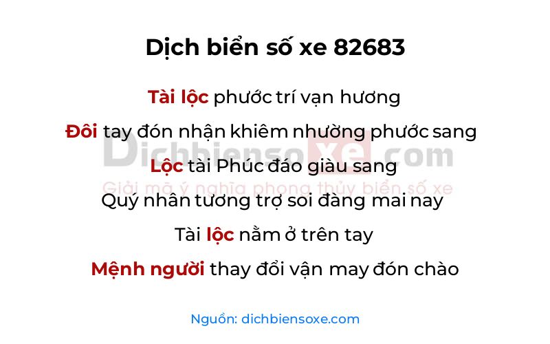 Dịch thơ biển số 82683