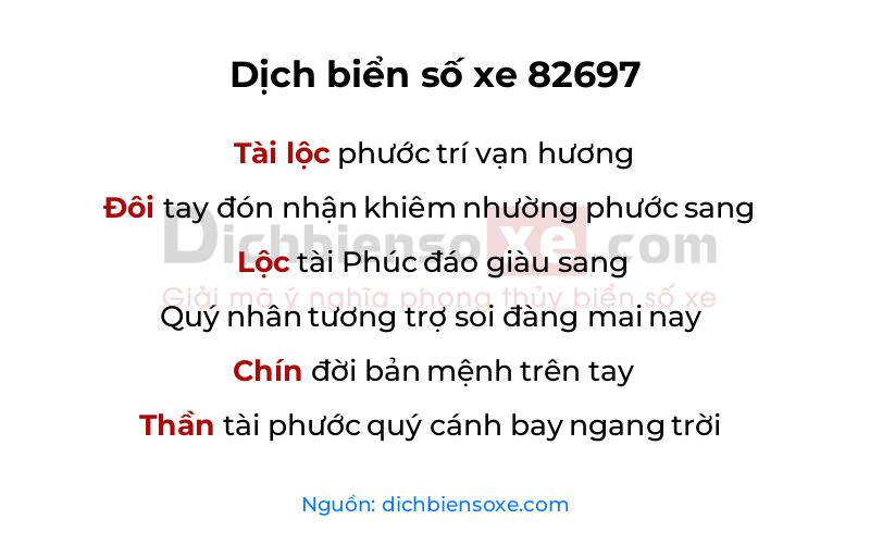 Dịch thơ biển số 82697