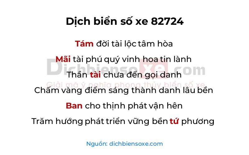 Dịch thơ biển số 82724