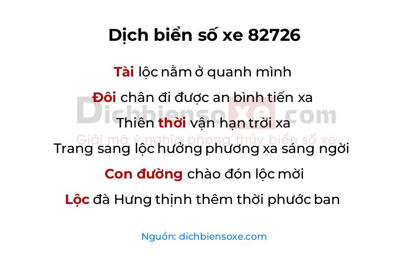 Dịch thơ biển số 82726