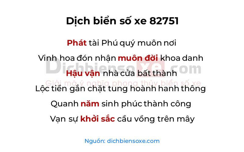 Dịch thơ biển số 82751