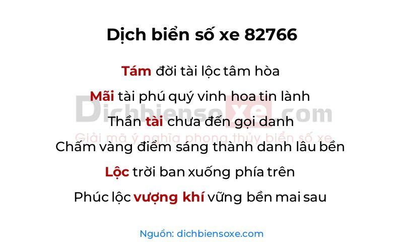 Dịch thơ biển số 82766