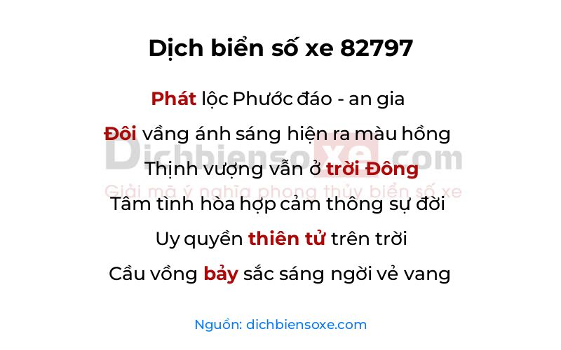 Dịch thơ biển số 82797