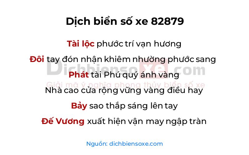 Dịch thơ biển số 82879