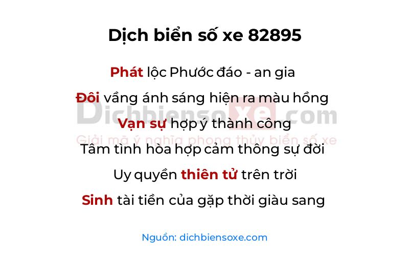 Dịch thơ biển số 82895