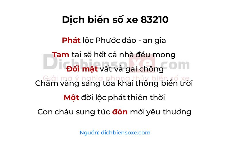 Dịch thơ biển số 83210