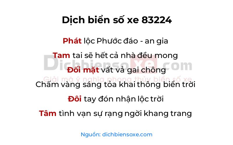 Dịch thơ biển số 83224
