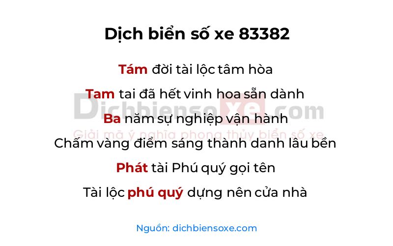 Dịch thơ biển số 83382