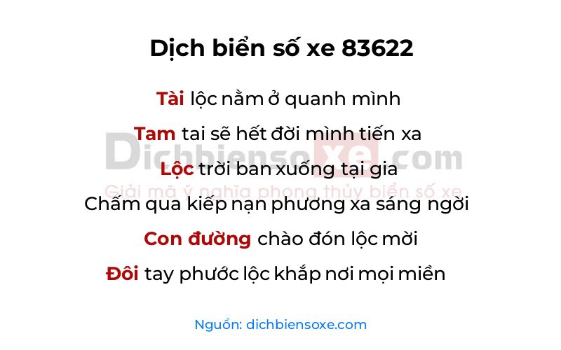 Dịch thơ biển số 83622